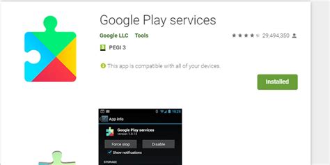 Tap it. . Download google play services